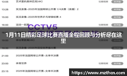 1月11日精彩足球比赛直播全程回顾与分析尽在这里